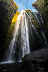 Versteckter Gljúfrabúi Wasserfall, Island