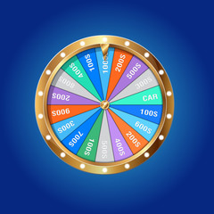 Wheel of fortune isolated