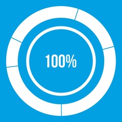 Diagram pie chart icon white