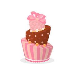 Isolated birthday cake.