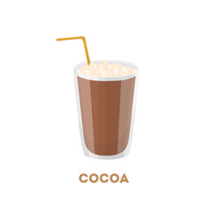 Isolated cocoa drink.