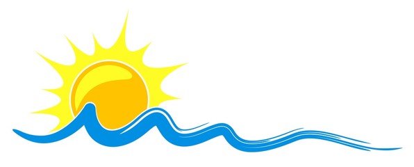 Fototapeta na wymiar Logo sun and sea.