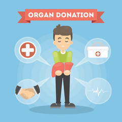 Organ donation man.
