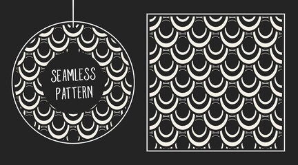 Abstract concept vector monochrome geometric pattern. Black and white minimal background. Creative illustration template. Seamless stylish texture. For wallpaper, surface, web design, textile, decor.