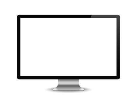 Computer realistic vector on white background. Stock vector