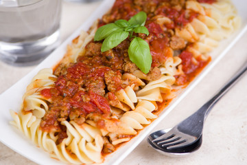 Pasta mit Bolognesesauce