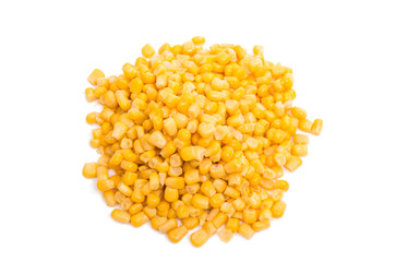 Ripe corn isolated close-up