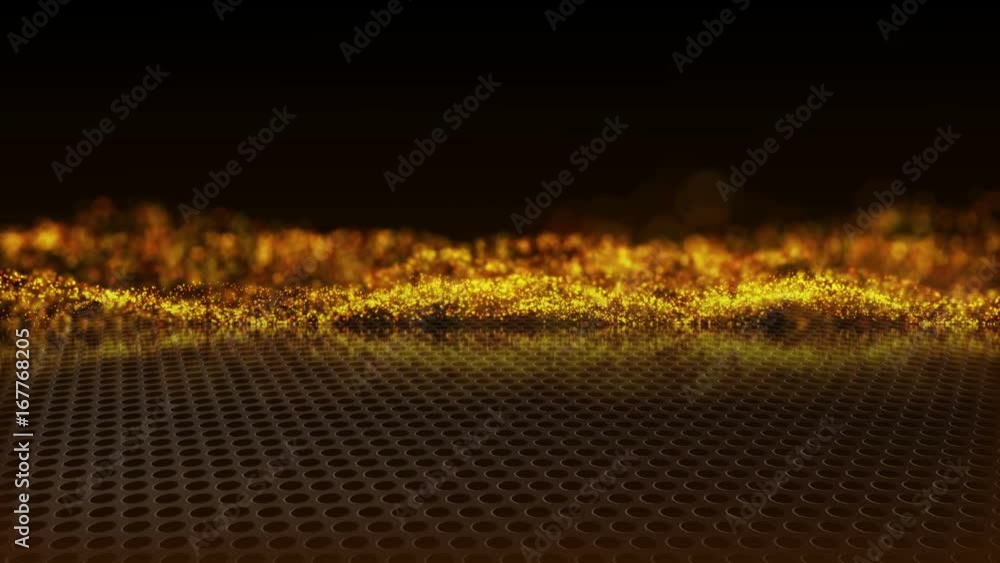 Canvas Prints circular perforated plate with particle fiery flames in slow motion. ultra high definition 4k seamle