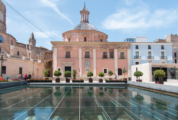 Basilica,ancient Roman Valentia with its ruins with Almoina Museum