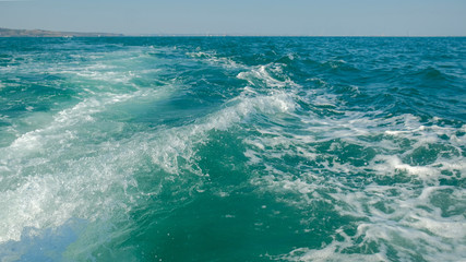 Fototapeta na wymiar blue water ocean waves
