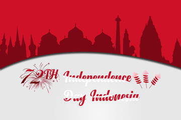 Independence day of Indonesia background wallpaper