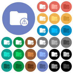 Fototapeta premium Directory warning round flat multi colored icons