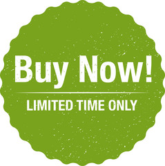 Buy Now Plakette - vector - grün