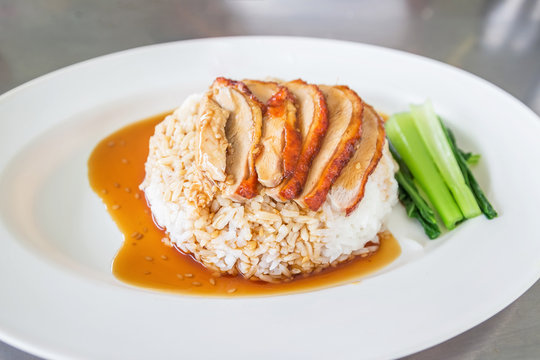 Chinese roast duck, sliced restaurant presentation, Asian food