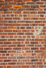 Graffiti removed from urban brick wall; Mortar mistake