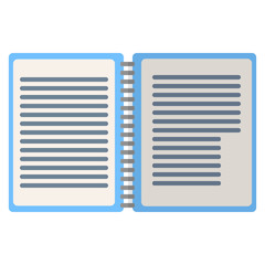 Open notebook flat icon