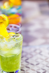 Colorful cocktails