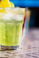 Set of different alcoholic drinks and cocktails