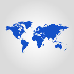 World map vector icon