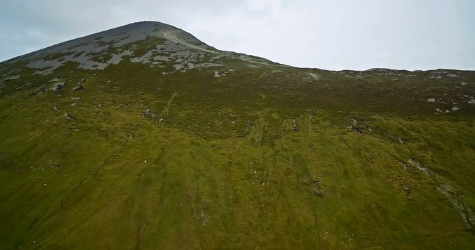 Aerial Around Croagh Patrick, County Mayo, Ireland