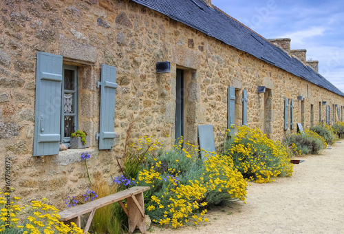 Dorf Meneham In Der Bretagne Finistere In Frankreich Village