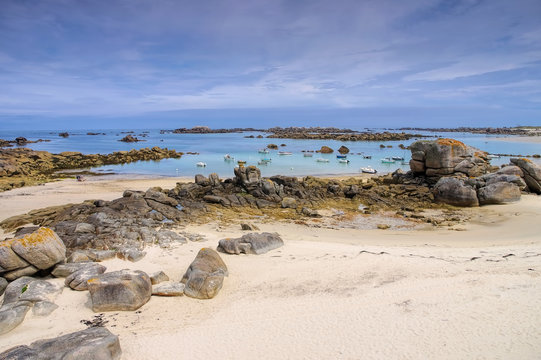 Kerlouan Strand in der Bretagne, Finistere in Frankreich - Kerlouan beach in Finistere in Brittany