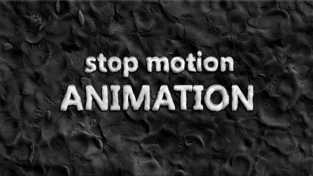 Stop motion animation showing words.