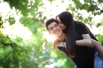 Young couple on the first date