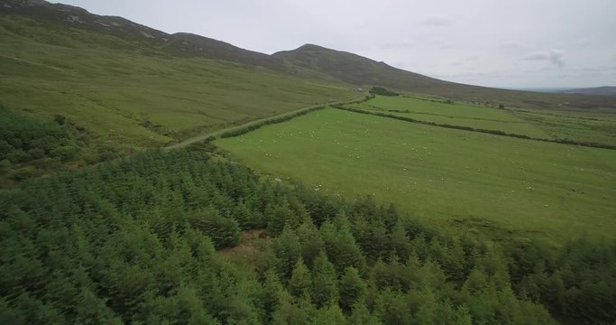 Aerial Around Croagh Patrick, County Mayo, Ireland - Native Version