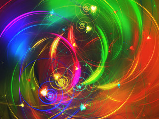 Abstract fractal background 3D rendering