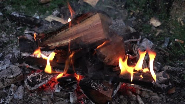 High quality video of fireplace in real 1080p slow motion 250fps