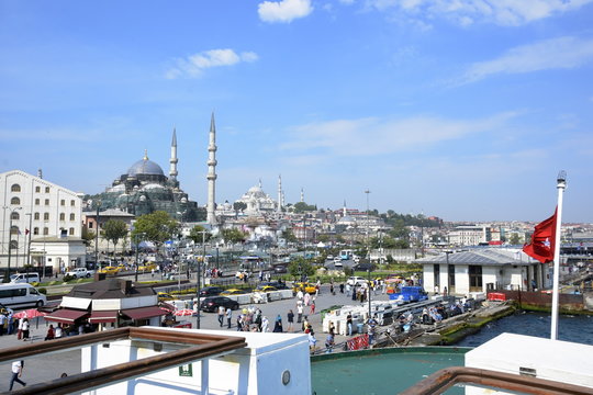 View and sight of Bosphorus and from Bosphorus cruise at the day, Istanbul, Turkey