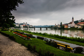 Inn river in the City of Passau