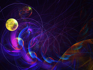 Abstract fractal background 3D rendering