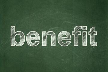 Obraz premium Finance concept: Benefit on chalkboard background