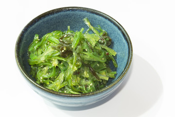 Seaweed salad in a bowl