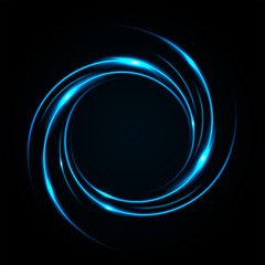 Round blue light twisted, Suitable for product advertising, product design, and other. Vector Illustration