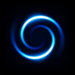 Round blue light twisted, Suitable for product advertising, product design, and other. Vector Illustration