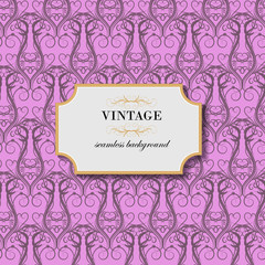 Vintage seamless background. Vector