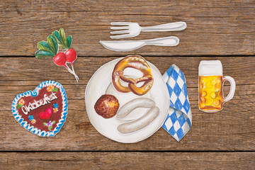 Weißwurstfrühstück -abstrakt-