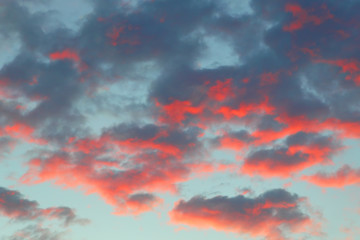 Dramatic sky background.