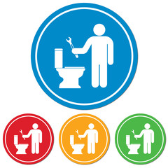 Plumbing work symbol icon