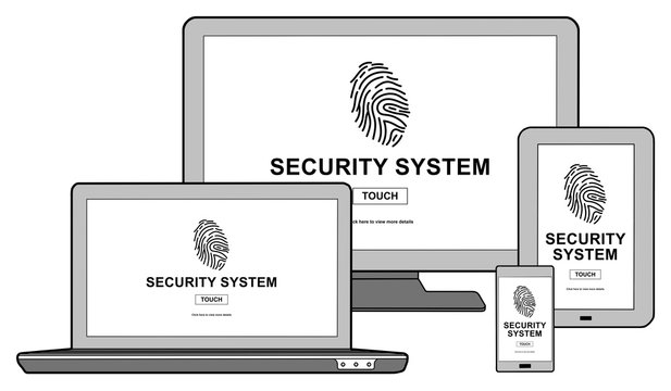 Security system concept on different devices