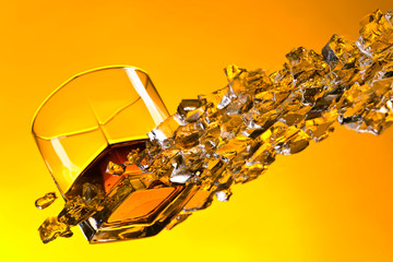 Whiskey with ice .