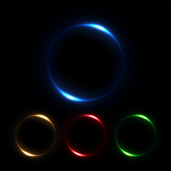 Rotating light shiny set, Suitable for product advertising, product design, and other. Vector illustration