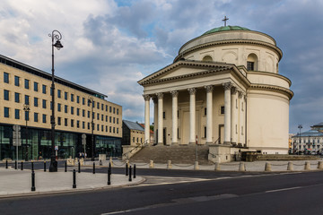 Fototapeta premium St. Alexander Church on the Three Crosses Square in Warsaw, Poland