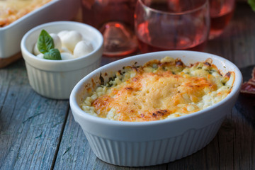Lasagna with spinach