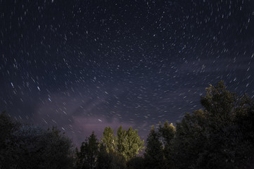 Fototapeta na wymiar Perseid meteor shower