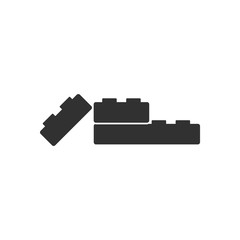 black vector icon on white background kids constructor