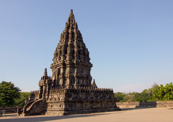 Fototapeta na wymiar part of prambanan temple, hindu complex in central Java